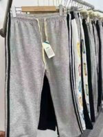 Unisex Fleece-Lined Cotton Sweatpants Stock Lot - 15000pcs, S-5XL, Factory-Made with Individual Packaging | 10.3 CNY/PC Full Clearance - Image 2