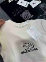 5000pcs Heavy Beaded Trendy Cotton T-Shirts - Chinese Clothing Stock Lots, 12.3 CNY/Piece Full Clearance, Assorted Designs & Colors, 220G Cotton Fabric - Image 3