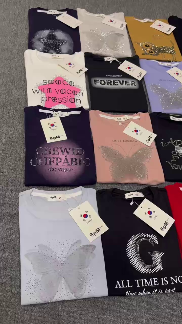 Wholesale Stock Lots: Heavy-Craftsmanship 260GSM Cotton Korean Style Hot Girl T-Shirts (2800pcs Full Clearance) - Image 1