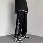 95pcs Full Stock Men's Autumn Winter Cargo Sweatpants - Ins Style Basketball Sports Harem Pants, Side Paisley Button Design, Convertible Cuffed/Straight Leg, Size L-XXL, Black, Wholesale Stock Lot - Image 7