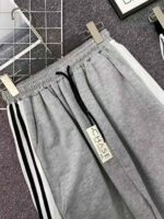 110pcs Bulk Clearance: Black Striped High-Waisted Loose-Fit Straight Wide-Leg Unlined Sweatpants | Sizes XL/4XL/5XL, Individually Packaged, 2 Colors | Wholesale Chinese Stock Pants - Image 4