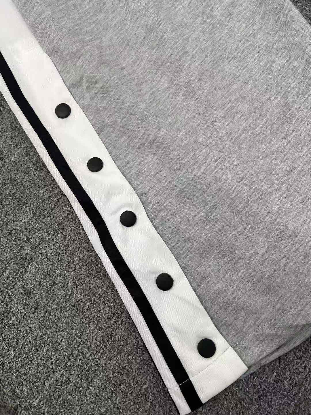 110pcs Bulk Clearance: Black Striped High-Waisted Loose-Fit Straight Wide-Leg Unlined Sweatpants | Sizes XL/4XL/5XL, Individually Packaged, 2 Colors | Wholesale Chinese Stock Pants - Image 2