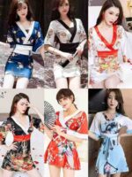 Japanese Traditional Modified Kimono Dresses - 850pcs Full Stock at 6.0 CNY/Piece, S-XL Sizes, Individually Packed, Multiple Patterns & Colors | Bulk Wholesale Export - Image 8