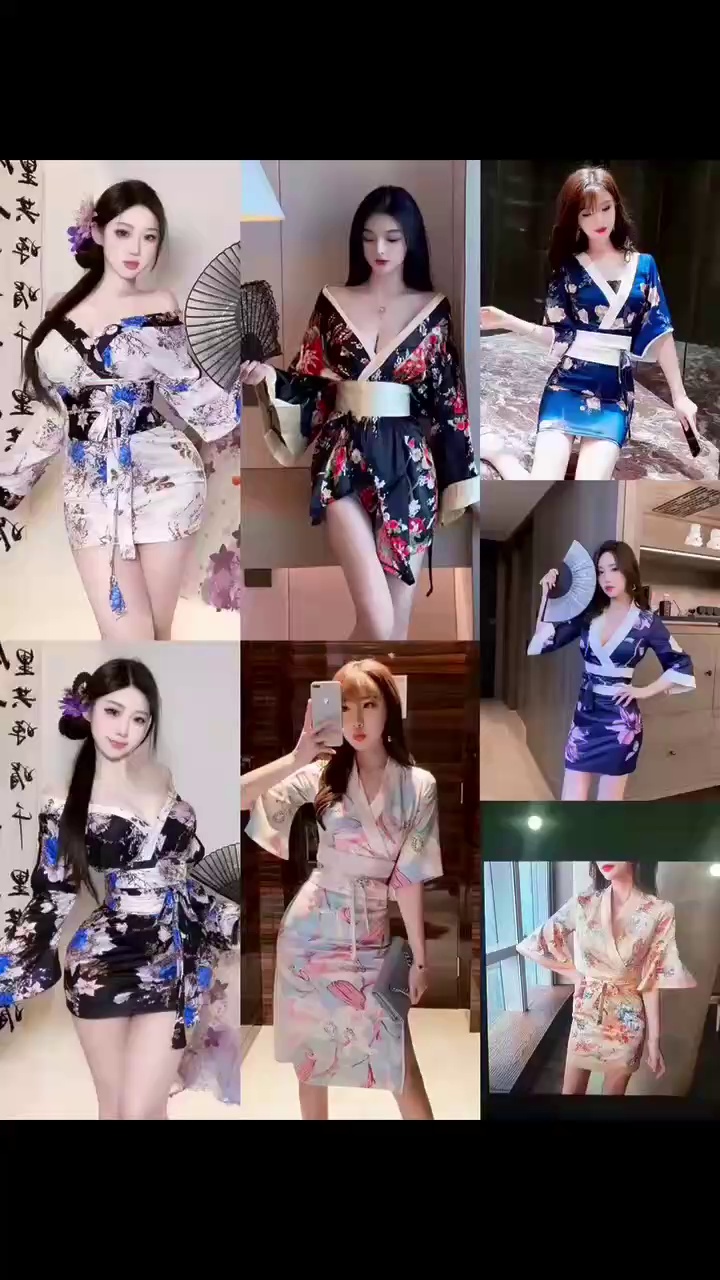 Wholesale Japanese Traditional Improved Kimono Dresses Stock Lot - 850pcs Full Clearance at 6.0 CNY Each, S-XL Sizes, Multiple Patterns, Individually Packed - Image 1