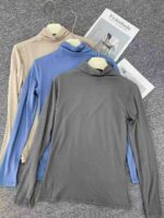 Bulk Stock Lot Women's High-Stretch Half Turtleneck Long Sleeve Base T-Shirts - 450 Pcs, One Size, 3 Colors, Individually Packaged, CNY6.3/Piece - Image 6