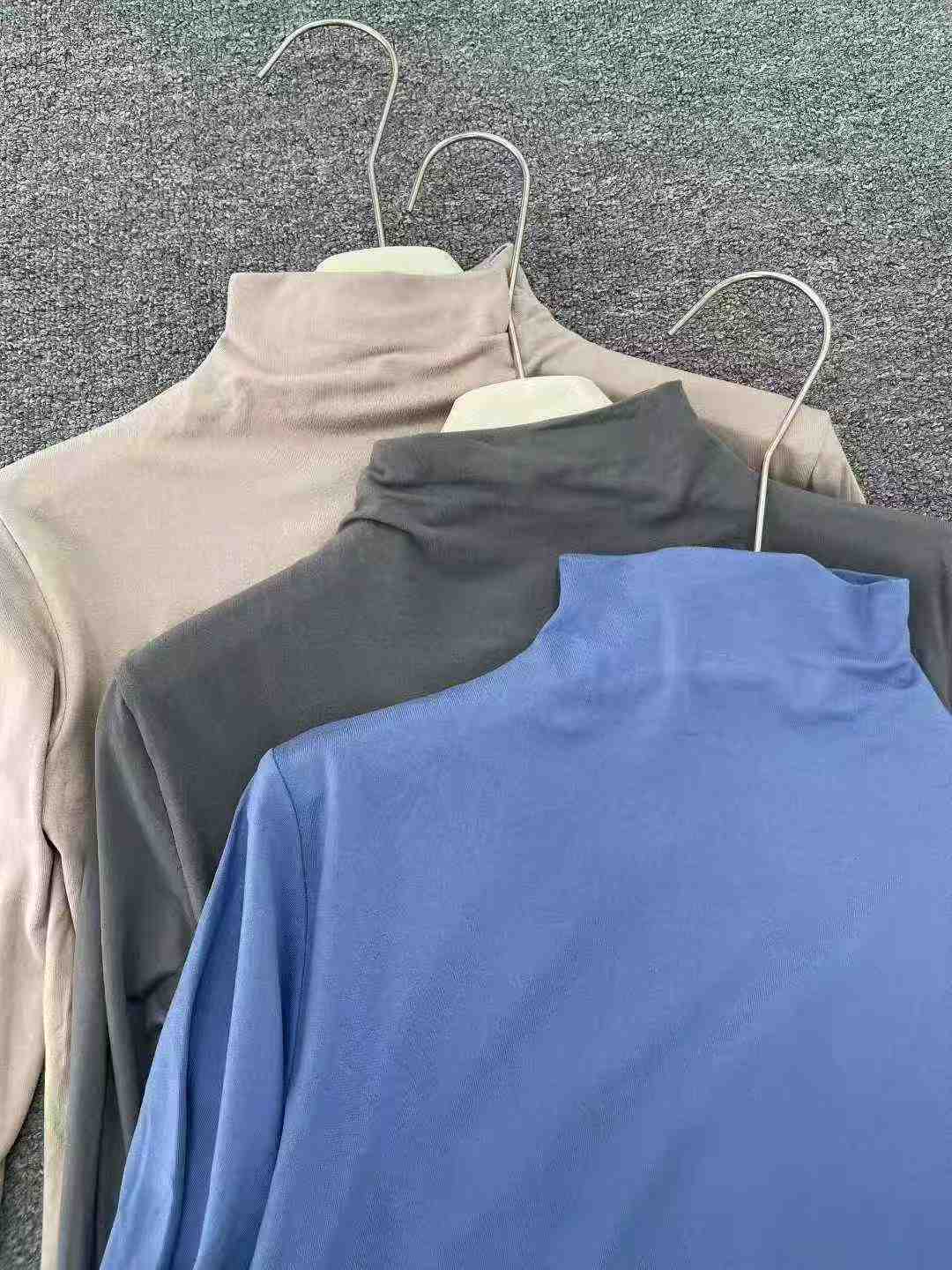Bulk Stock Lot Women's High-Stretch Half Turtleneck Long Sleeve Base T-Shirts - 450 Pcs, One Size, 3 Colors, Individually Packaged, CNY6.3/Piece - Image 2