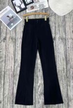 Women's Black High-Waist Slim-Fit Split Hem Wide-Leg Flared Pants | Spring Autumn Stock Lot 2311# | 270pcs | Sizes XS-XXL | 12.3 CNY/PC | Independent Packaging - Image 8