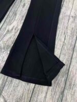 Women's Black High-Waist Slim-Fit Split Hem Wide-Leg Flared Pants | Spring Autumn Stock Lot 2311# | 270pcs | Sizes XS-XXL | 12.3 CNY/PC | Independent Packaging - Image 6