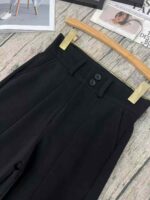 Women's Black High-Waist Slim-Fit Split Hem Wide-Leg Flared Pants | Spring Autumn Stock Lot 2311# | 270pcs | Sizes XS-XXL | 12.3 CNY/PC | Independent Packaging - Image 5