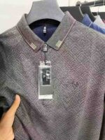 Qiyu Brand Men's Cotton Long Sleeve Polo Shirts (Fake Two-Piece Style) - 2199 Pieces Full Clearance at 14.3 CNY Each | Sizes M to 4XL, Premium Quality with Tags & Individual Packaging - Image 7