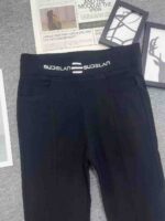 70pcs Autumn High-Waisted Split Flared Wide-Leg Pants Stock Lot - Stretchy S to 3XL, Black Only, Quality Roman Fabric, Individually Packed - Full Clearance 13.3 CNY/Piece - Image 5