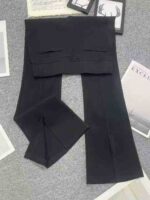70pcs Autumn High-Waisted Split Flared Wide-Leg Pants Stock Lot - Stretchy S to 3XL, Black Only, Quality Roman Fabric, Individually Packed - Full Clearance 13.3 CNY/Piece - Image 3