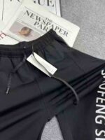 Bulk Lot 106pcs Women's Korean Style Spring & Autumn Harem Pants Elastic Waist with Letter Detail Casual Sweatpants - Black, Sizes M-3XL, Independent Packaging, 13.3 CNY/Piece - Image 4