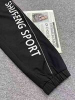 Bulk Lot 106pcs Women's Korean Style Spring & Autumn Harem Pants Elastic Waist with Letter Detail Casual Sweatpants - Black, Sizes M-3XL, Independent Packaging, 13.3 CNY/Piece - Image 2