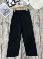 Full Stock Clearance: 260pcs Women's Black Split Hem Suit Pants, S-XXL, Ankle-Length Wide Leg, Seam-Bound Lining, Independent Packaging, Spring & Autumn, 12.3 CNY/Piece - Image 6