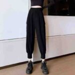 445pcs High Quality European Style Elastic Cuffed Cargo Pants | Bulk Stock Lot | Size M to XXL, Black, Stretch Fabric, Individual Packaging | 15.3 CNY/Piece - Image 4