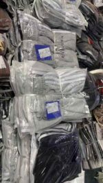 256 PCS Unisex Waffle Knit Wide-Leg Track Pants Loose Fit High-Waisted Casual Pants Black & Gray M-XXL Stock Lot Full Clearance - 10.3 CNY Each - Image 2