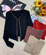 783 Pieces Spring & Summer Retro Chanel-Inspired Stretch Slim-Fit Long Sleeve Knit Cardigans | Independent Packaging, One Size | Full Clearance Stock Lot Wholesale at CNY6.4/pc - Image 8