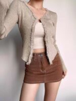 783 Pieces Spring & Summer Retro Chanel-Inspired Stretch Slim-Fit Long Sleeve Knit Cardigans | Independent Packaging, One Size | Full Clearance Stock Lot Wholesale at CNY6.4/pc - Image 6