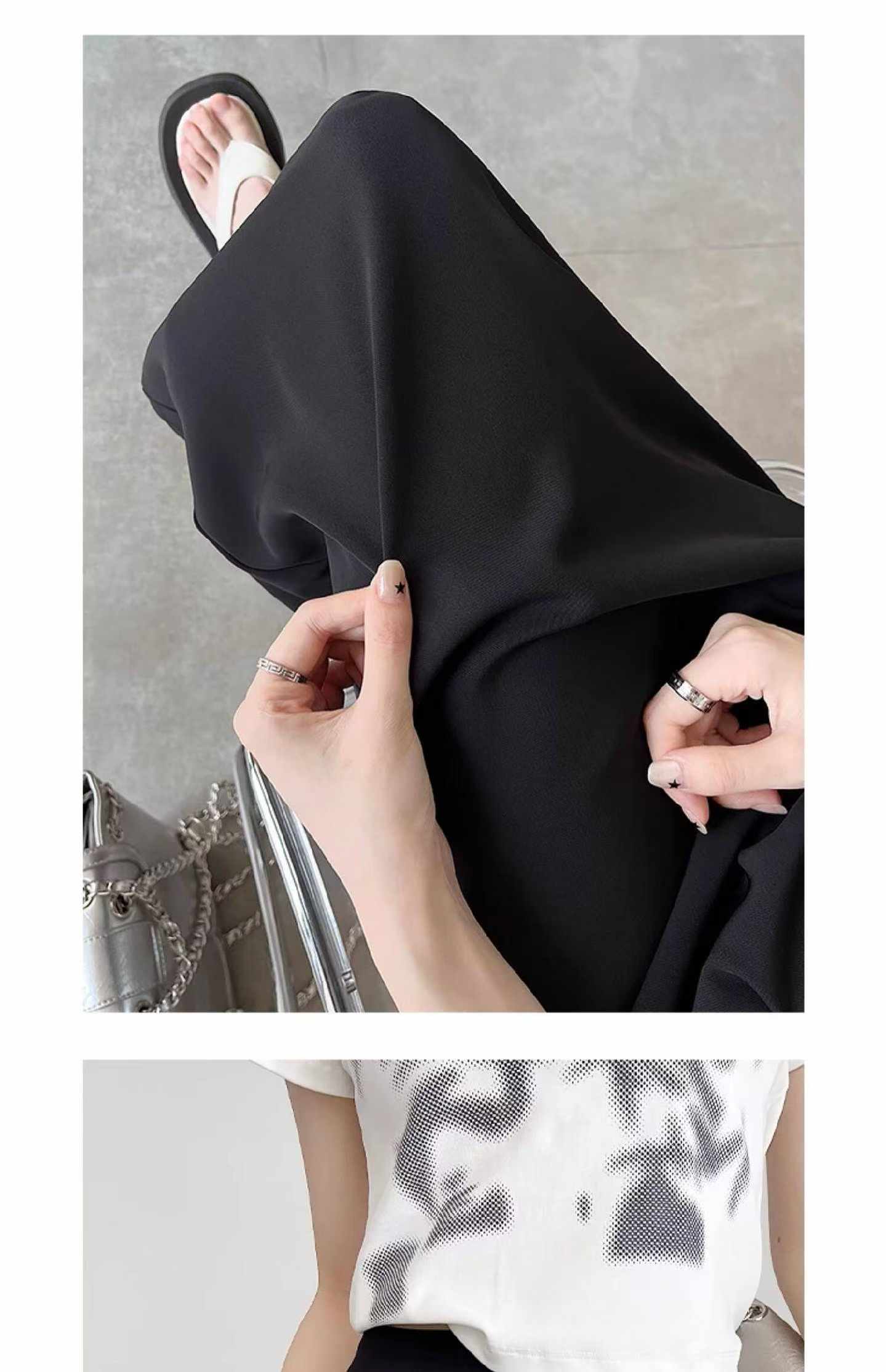 Stock Lot Clearance: Summer Black Midi Suit Skirts, Individually Packed with Waist Tag, Sizes M-XL, 40 Pieces Bulk Wholesale at 4.4 CNY Each - Image 2