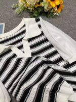 Bulk Stock Lot: 150pcs Summer Ice Silk Striped Polo Collar Fake Two-Piece Knit T-Shirts with Chiffon Sleeves | One Size, Soft Stretchy Fabric, Independent Packaging - Image 7