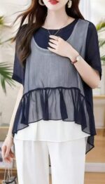 Summer Loose Stylish Patchwork T-Shirts | Stock Lot Approx 130pcs (M-XL) | Bulk Wholesale @ CNY4.4/PC - Image 6