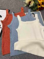 Summer Solid Loose Versatile Knit Camisoles Stock Lot - 4100 Pcs, Individually Packaged, Fits 50-75kg, Full Clearance @ 5.4 CNY/Piece - Image 8