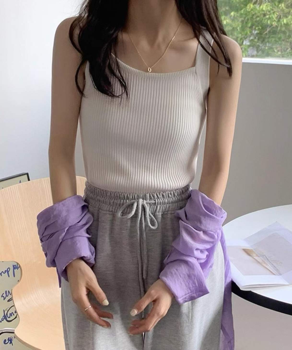 Summer Solid Loose Versatile Knit Camisoles Stock Lot - 4100 Pcs, Individually Packaged, Fits 50-75kg, Full Clearance @ 5.4 CNY/Piece - Image 2