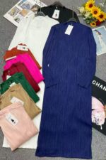 Bulk Stock Lot: Spring Branded Original Elastic Pleated Maxi Dresses, S-XL, 713 Pcs with Hangtags & Individual Packaging - Wholesale Export - Image 8