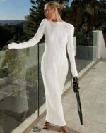 Bulk Stock Lot: Spring Branded Original Elastic Pleated Maxi Dresses, S-XL, 713 Pcs with Hangtags & Individual Packaging - Wholesale Export - Image 3