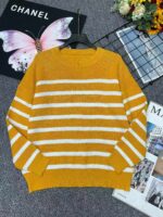 Stock Lot: 120pcs Spring Loose Fit Color Block Stripe Crew Neck Pullover Sweaters - Full Take @6.4 CNY/Piece, Soft Stretch Fabric, Individually Packed - Image 6