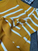 Stock Lot: 120pcs Spring Loose Fit Color Block Stripe Crew Neck Pullover Sweaters - Full Take @6.4 CNY/Piece, Soft Stretch Fabric, Individually Packed - Image 2