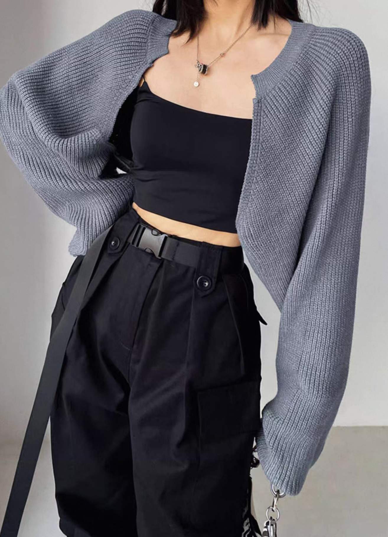 280 Pcs Spring French-Inspired Loose Shawl Cardigans | One Size, Soft Fabric, Individually Packed | Bulk Full Clearance CNY4.4/PC - Image 2