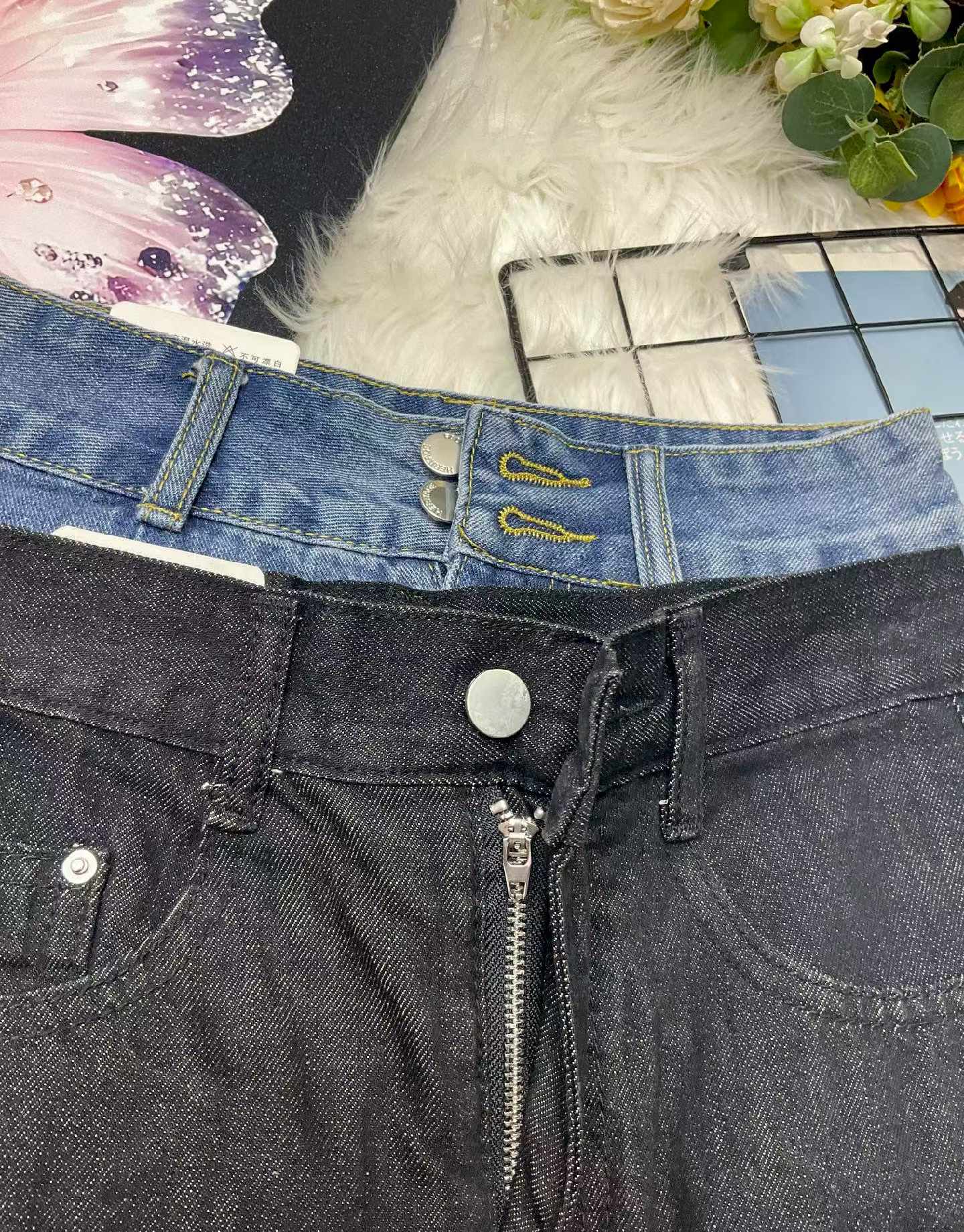 Summer Brand Original Vintage Washed Cotton Denim Skirts | 2 Styles Multi-Colors S-XL | 600 Pieces Stock Lot | 8.4 CNY/PC Full Take - Image 2