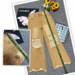 Bulk Stock Lot: Summer Branded American Style Loose Vintage Distressed Jeans, 535pcs, S-2XL, Individual Packaging, Wholesale Clearance at 10.4 CNY/Piece - Image 3