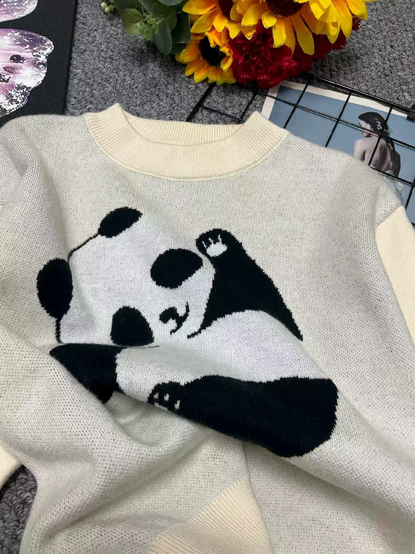 Fall & Winter Kids' Jacquard Crew Neck Pullover Sweaters Stock Lot - 65 Pcs (Sizes 110-130) | CNY 6.4/PC Full Clearance | Wholesale Export - Image 2