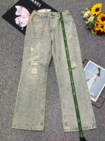 Wholesale Men's Spring Summer Washed Cotton American Retro Distressed Straight Slim Bootcut Jeans | 360pcs, S-3XL, Tagged & Individually Packed Stock Lot - Image 7