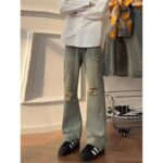 Wholesale Men's Spring Summer Washed Cotton American Retro Distressed Straight Slim Bootcut Jeans | 360pcs, S-3XL, Tagged & Individually Packed Stock Lot - Image 5