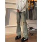 Wholesale Men's Spring Summer Washed Cotton American Retro Distressed Straight Slim Bootcut Jeans | 360pcs, S-3XL, Tagged & Individually Packed Stock Lot - Image 4