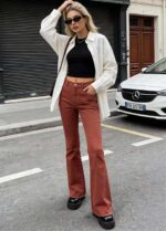 Bulk Wholesale Spring Branded Export Stock Bootcut Jeans: High Stretch Washed Cotton, Loose American Fit, Sizes L-2XL, 265pcs, Individual Packaging, 11.3 CNY/Piece - Image 8