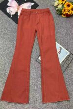 Bulk Wholesale Spring Branded Export Stock Bootcut Jeans: High Stretch Washed Cotton, Loose American Fit, Sizes L-2XL, 265pcs, Individual Packaging, 11.3 CNY/Piece - Image 7