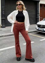 Bulk Wholesale Spring Branded Export Stock Bootcut Jeans: High Stretch Washed Cotton, Loose American Fit, Sizes L-2XL, 265pcs, Individual Packaging, 11.3 CNY/Piece - Image 6