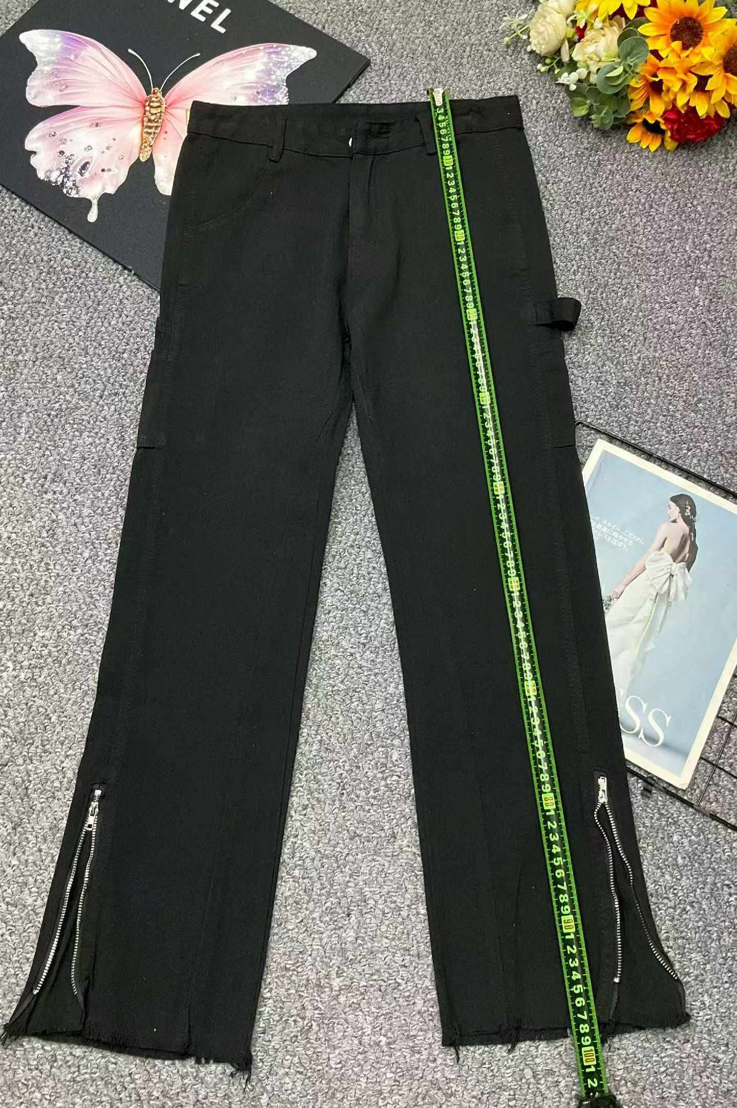 Spring Retro Men's Zipper Design Jeans Stock Lot - 120 Pcs, Sizes M-3XL, With Hangtags & Individual Packaging, Bulk Wholesale 10.4 CNY/Pc - Image 2