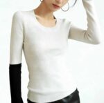 260pcs Fall & Winter Color-Block Ribbed Stretch Slim-Fit Long Sleeve Knit Sweaters | Stock Lot Full Take at CNY6.4/Piece, Individually Packed - Image 5