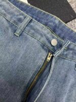 Spring New American Retro Color Block Patchwork Straight-Leg Denim Pants - 155 Pcs, Bulk Stock Lot Wholesale, All Clearance at 10.4 CNY Each - Image 2