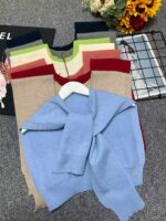 910pcs Spring & Summer Minimalist Solid Knitted Shawls, Soft Stretchy Versatile Wrap, Individually Packed, One Size - Bulk Wholesale Chinese Stock Lot, 4.4 CNY/pc - Image 8