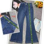 Chinese Clothing Stock Lots: Spring & Autumn High Stretch Loose Multi-Button Micro-Flare Denim Pants, S-2XL, ~80pcs, Full Bulk Wholesale @16.3 CNY/Piece - Image 4