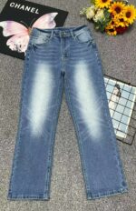 Bulk Wholesale Export Stock Lot: Spring/Summer High Stretch Branded American Style Loose 9/10 Length Jeans, S-2XL, 90 Pieces, Individual Packaging, CNY12.3/Piece - Image 9