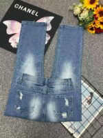 Bulk Wholesale Export Stock Lot: Spring/Summer High Stretch Branded American Style Loose 9/10 Length Jeans, S-2XL, 90 Pieces, Individual Packaging, CNY12.3/Piece - Image 8