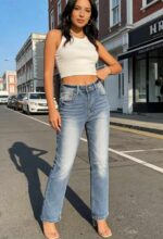 Bulk Wholesale Export Stock Lot: Spring/Summer High Stretch Branded American Style Loose 9/10 Length Jeans, S-2XL, 90 Pieces, Individual Packaging, CNY12.3/Piece - Image 5